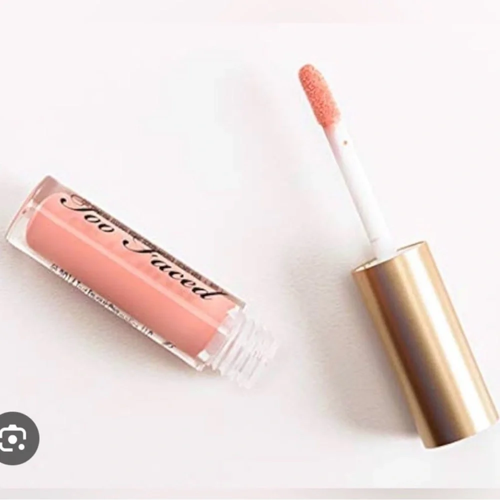 Too Faced Peach Naked Dolly Lip Gloss with Gold Cap Brand New